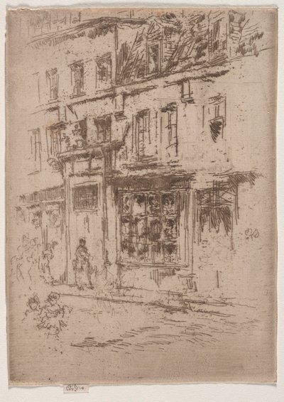 Kleine Beurstraat, Brussel door James McNeill Whistler