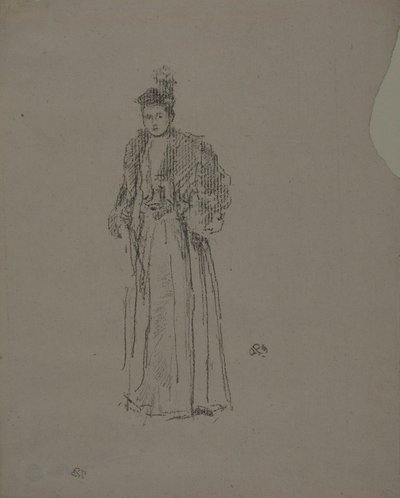 Portretstudie: Miss Charlotte R. Williams door James Abbott McNeill Whistler