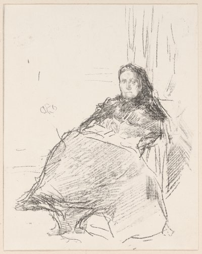 Portretstudie: Mevrouw Philip, nr. 2 door James Abbott McNeill Whistler