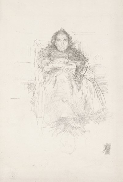 Portretstudie: Mevrouw Philip, Nr. 3 door James Abbott McNeill Whistler