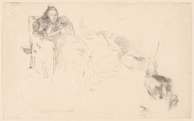 Portretstudie: Mevrouw Philip, nr. 4 [Studies van de Philips] door James Abbott McNeill Whistler
