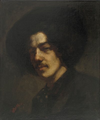 Portret van Whistler met hoed door James Abbott McNeill Whistler