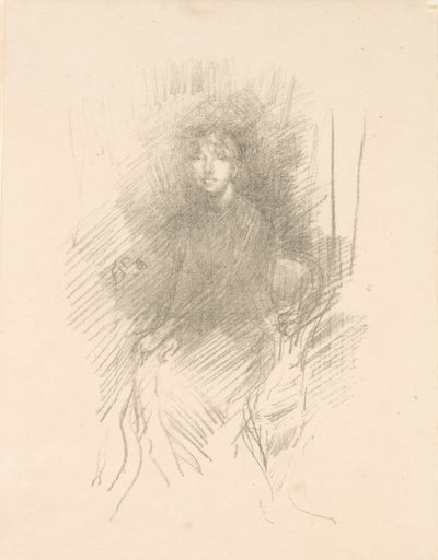 Portret van een jonge vrouw [Miss Seton]. door James McNeill Whistler