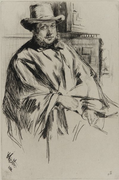 Portret van een man door James Abbott McNeill Whistler