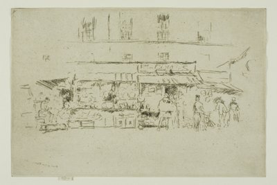 Quai de Montebello door James Abbott McNeill Whistler