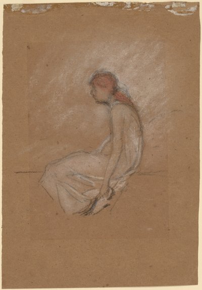 Zittende vrouw met rood haar door James Abbott McNeill Whistler