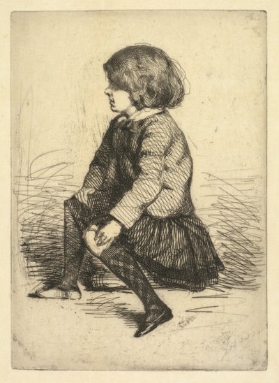 Seymour Haden jr., zittend door James McNeill Whistler