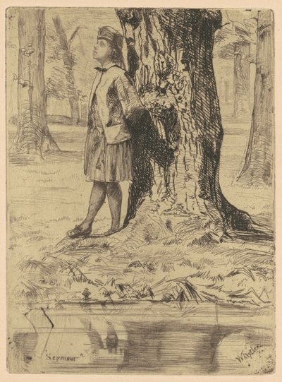 Seymour onder een boom door James Abbott McNeill Whistler
