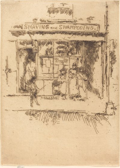 Scheren en Shampooneren door James Abbott McNeill Whistler