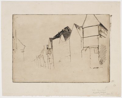 Schets van Huizen door James Abbott McNeill Whistler