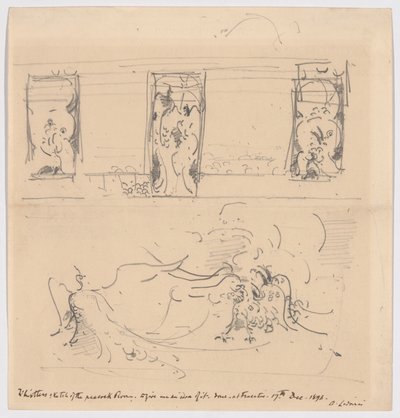 Schets van de Pauwenkamer door James McNeill Whistler