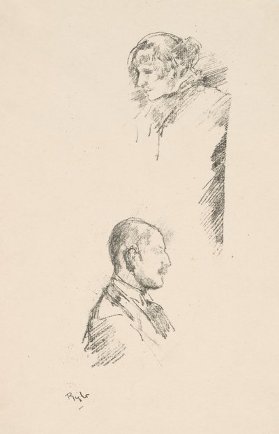 Schetsen van Miss Philip en Mr. A. Studd door James Abbott McNeill Whistler