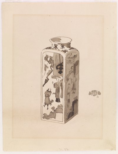 Vierkante kan met uitzetbare hals door James Abbott McNeill Whistler