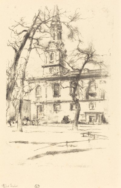 St. Giles-in-the-Fields door James Abbott McNeill Whistler