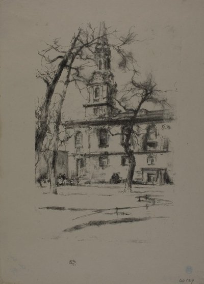 St. Giles-in-the-Fields door James Abbott McNeill Whistler