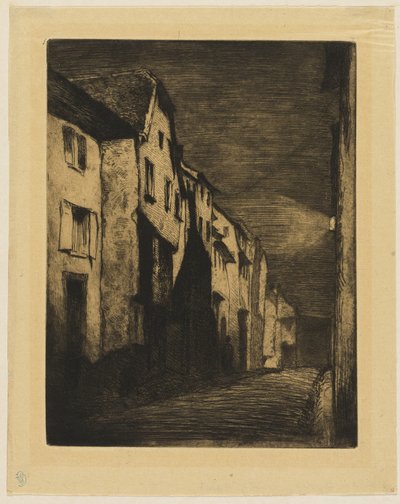 Straat in Saverne door James Abbott McNeill Whistler