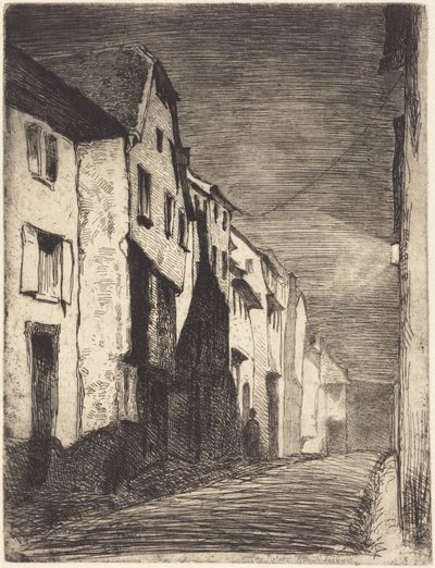 Straat in Saverne door James McNeill Whistler