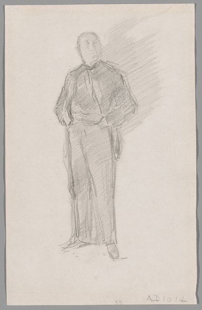 Studie voor portret van Thomas Way door James McNeill Whistler