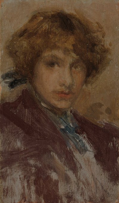 Studie van het hoofd en de schouders van een meisje door James McNeill Whistler