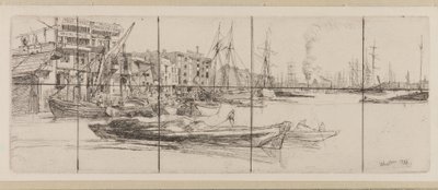 Theems pakhuizen door James Abbott McNeill Whistler