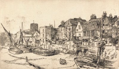 De Adam en Eva Tavern, Oud Chelsea door James Abbott McNeill Whistler