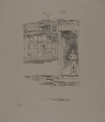 De kapperszaak in de Mews door James McNeill Whistler