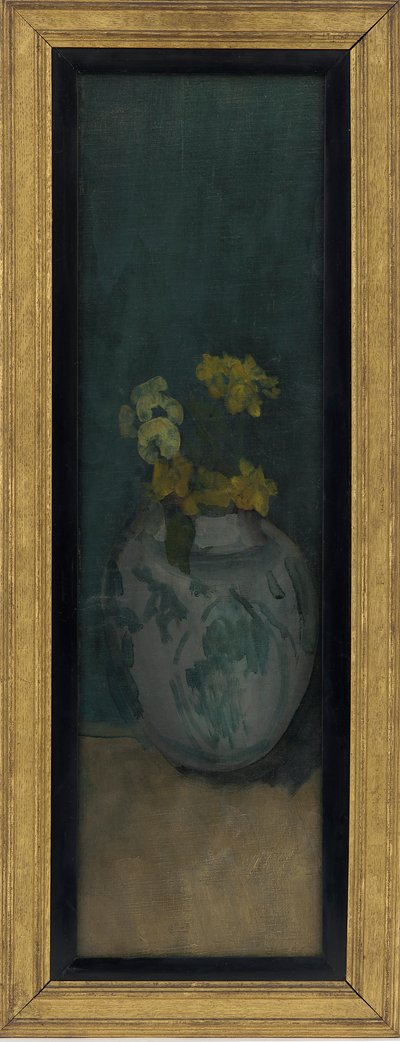 Het blauwe meisje (fragment): Geel en blauw door James Abbott McNeill Whistler
