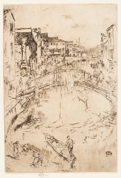 De brug, Santa Marta door James Abbott McNeill Whistler
