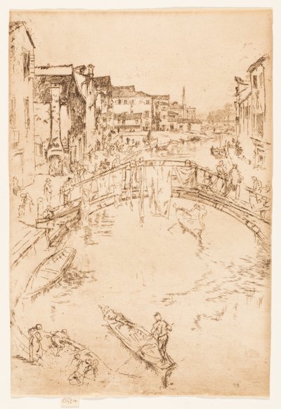 De brug, Santa Marta door James Abbott McNeill Whistler