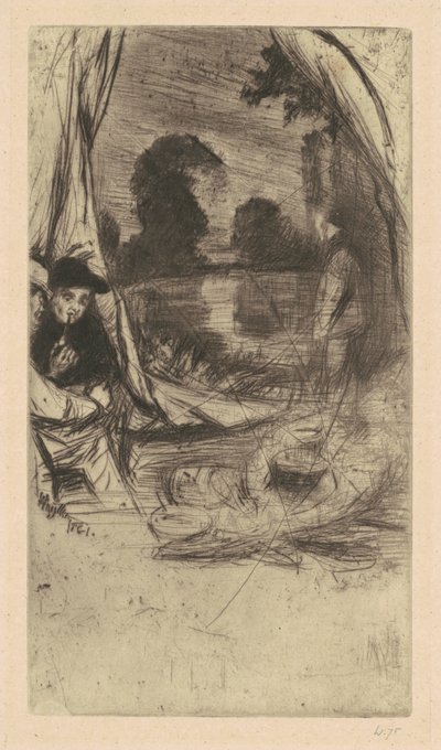 Het Kamp door James Abbott McNeill Whistler