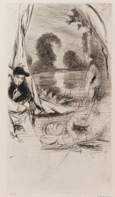 Het Kamp door James Abbott McNeill Whistler