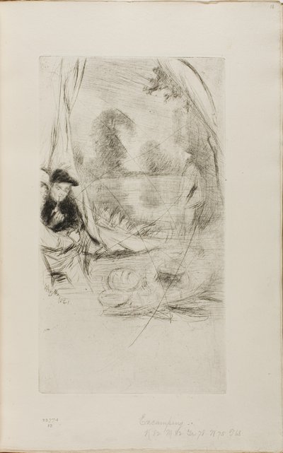 Het Kamp door James Abbott McNeill Whistler