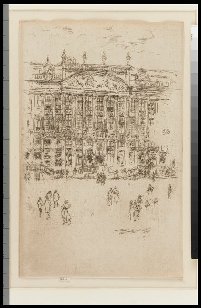 De kerk - Brussel (Aanbidding) door James Abbott McNeill Whistler