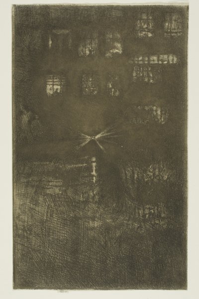 Het Danshuis: Nocturne door James Abbott McNeill Whistler