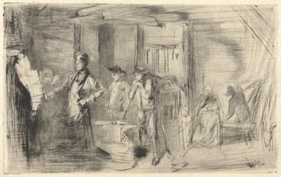 De Smidse, uit de Thames Set (Een Serie van Zestien Etsen van Scènes aan de Theems en Andere Onderwerpen) door James Abbott McNeill Whistler