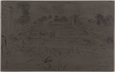 Het Landschap met het Paard door James Abbott McNeill Whistler