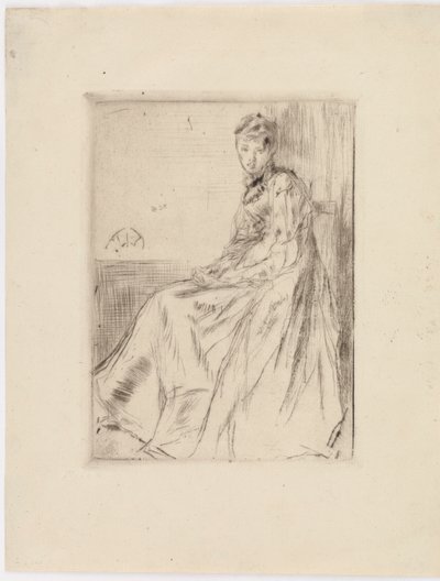 De Brief (Maud, zittend) door James Abbott McNeill Whistler