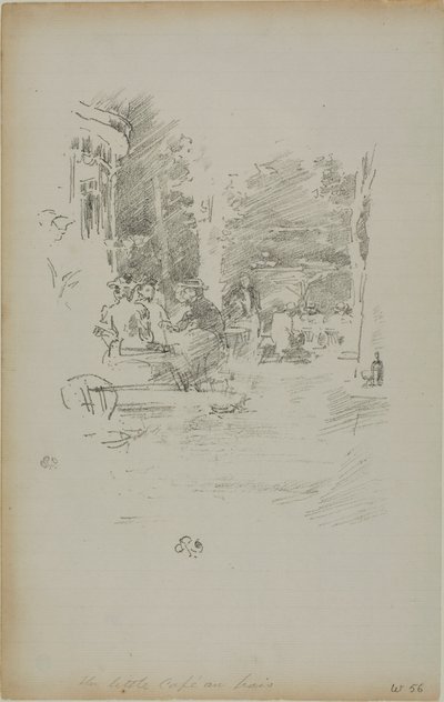Het kleine café au Bois door James McNeill Whistler