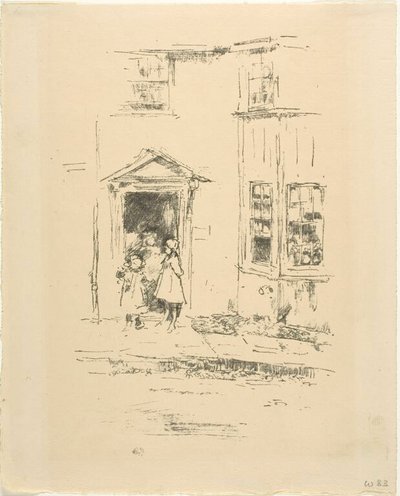 De kleine deuropening, Lyme Regis door James McNeill Whistler