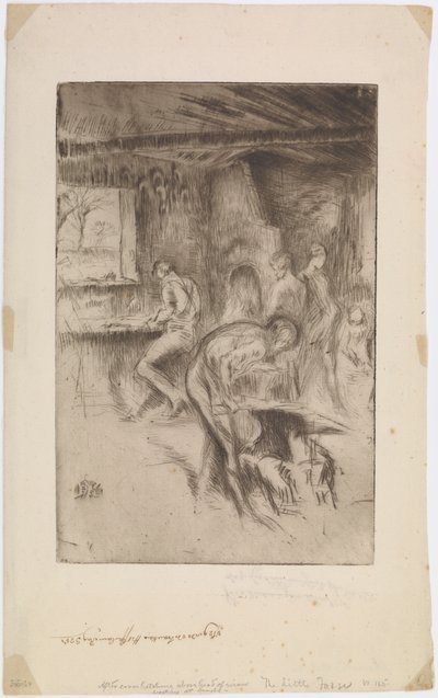 De kleine smederij, Liverpool door James Abbott McNeill Whistler
