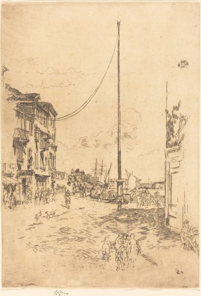De kleine mast door James Abbott McNeill Whistler