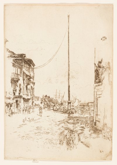 De kleine mast door James Abbott McNeill Whistler