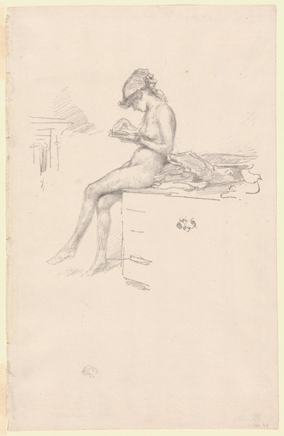 Het Kleine Naakte Model, Lezend door James Abbott McNeill Whistler