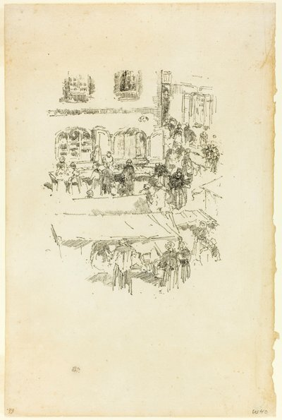 De Markt, Vitré door James McNeill Whistler
