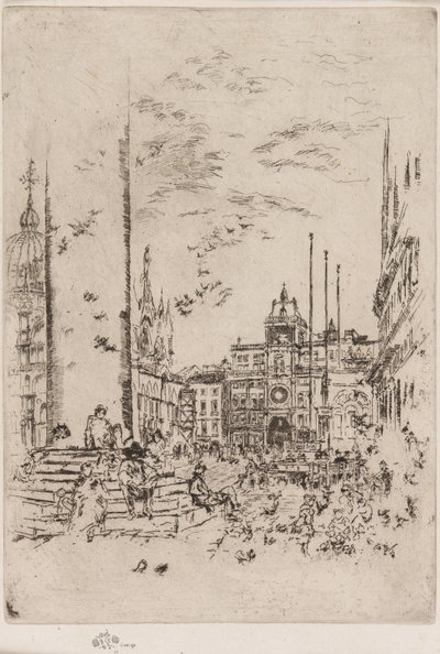 De Piazzetta door James Abbott McNeill Whistler