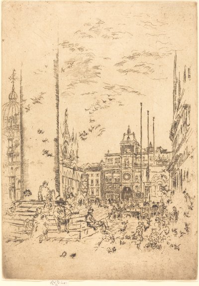 De Piazzetta door James Abbott McNeill Whistler