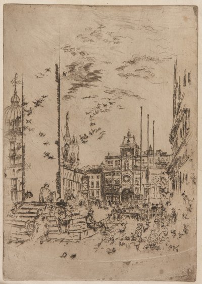 De Piazzetta door James Abbott McNeill Whistler