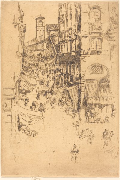 De Rialto door James Abbott McNeill Whistler