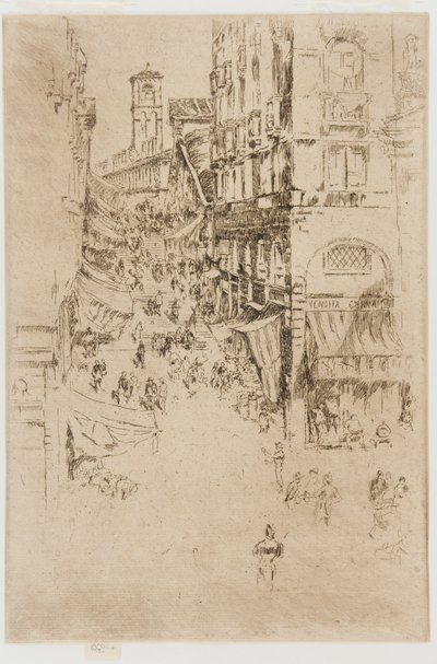 De Rialto door James Abbott McNeill Whistler
