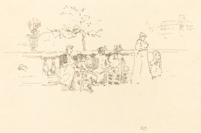 Het Terras, Luxemburg door James Abbott McNeill Whistler